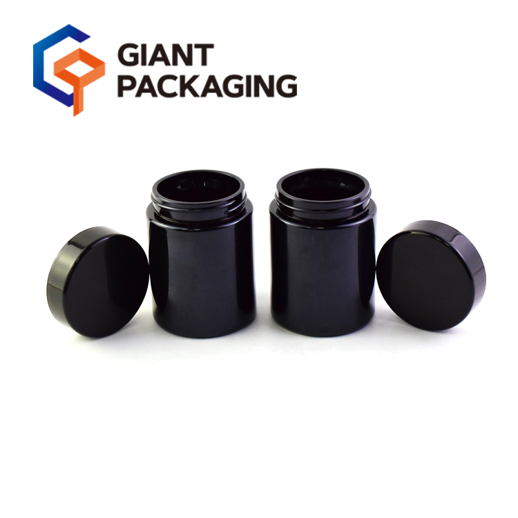 Black Child Resistant Glass Jar picture