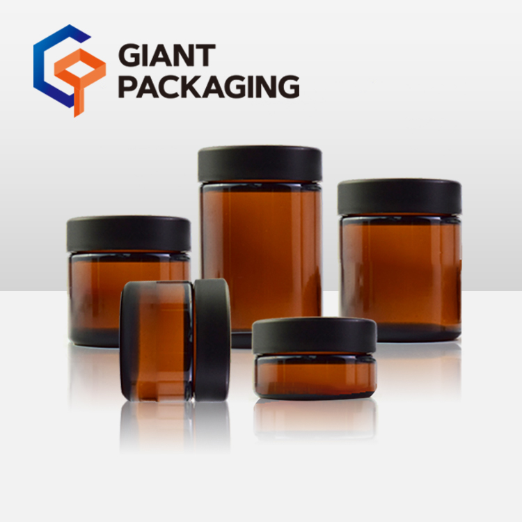 Amber Child Resistant Glass Jar picture